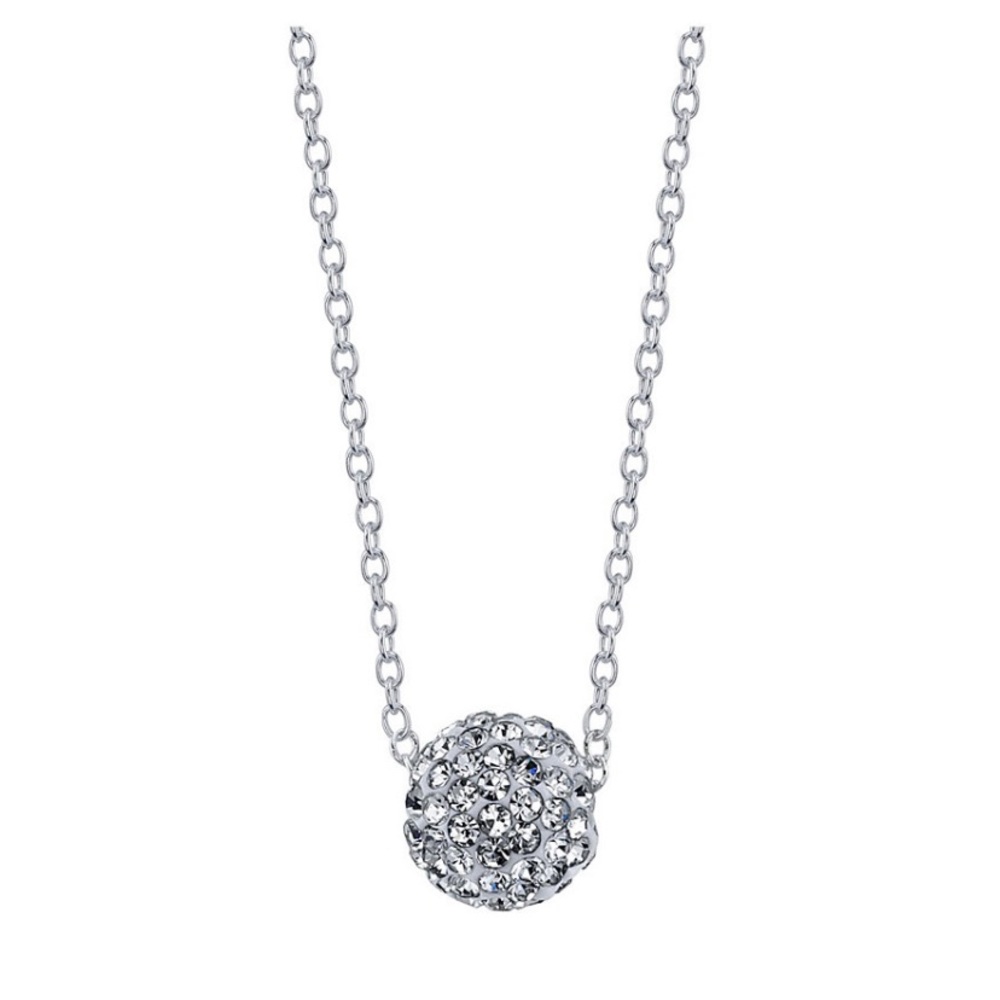 SHINE fine silver plated pave necklace